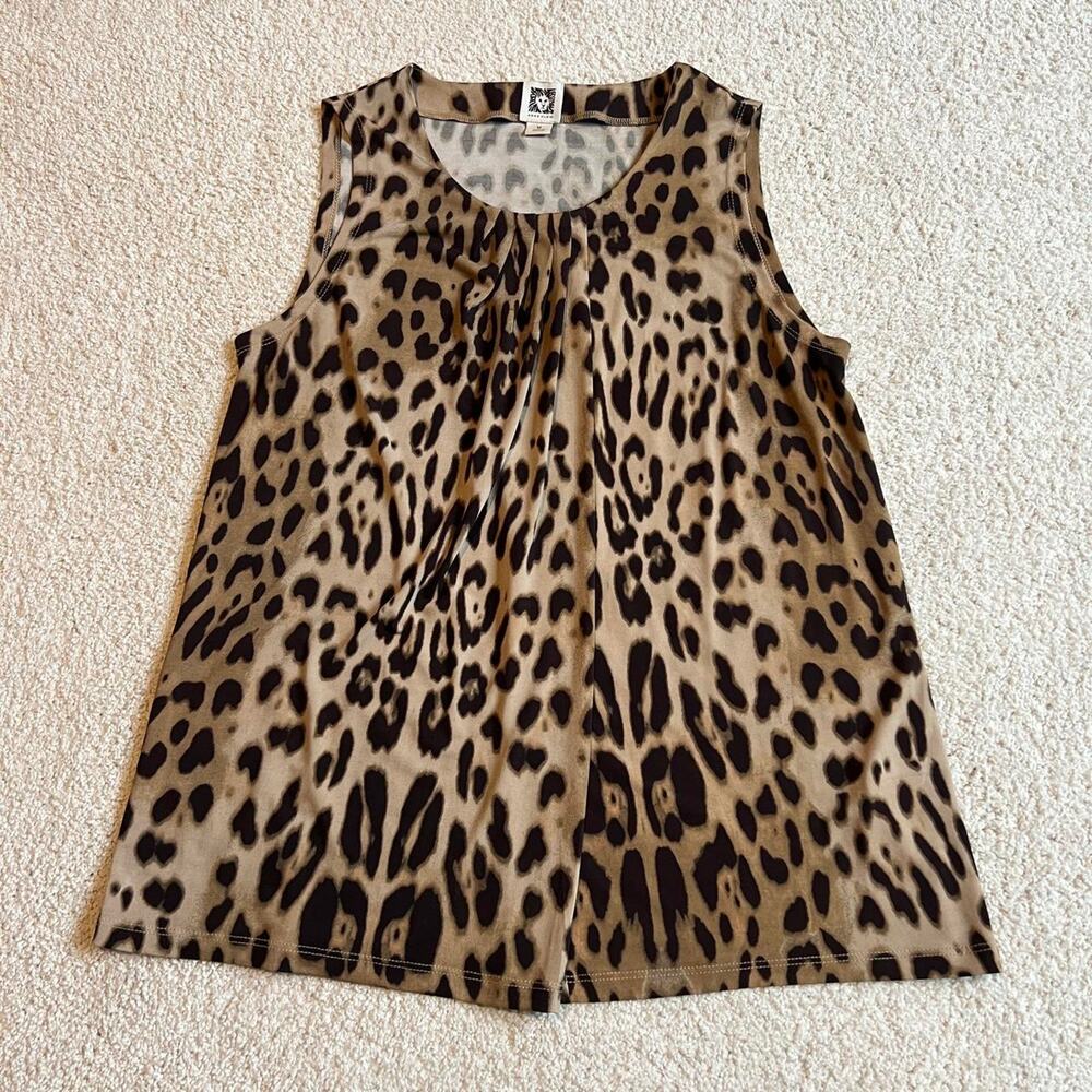 Anne klein leopard cheetah Print sleeveless top